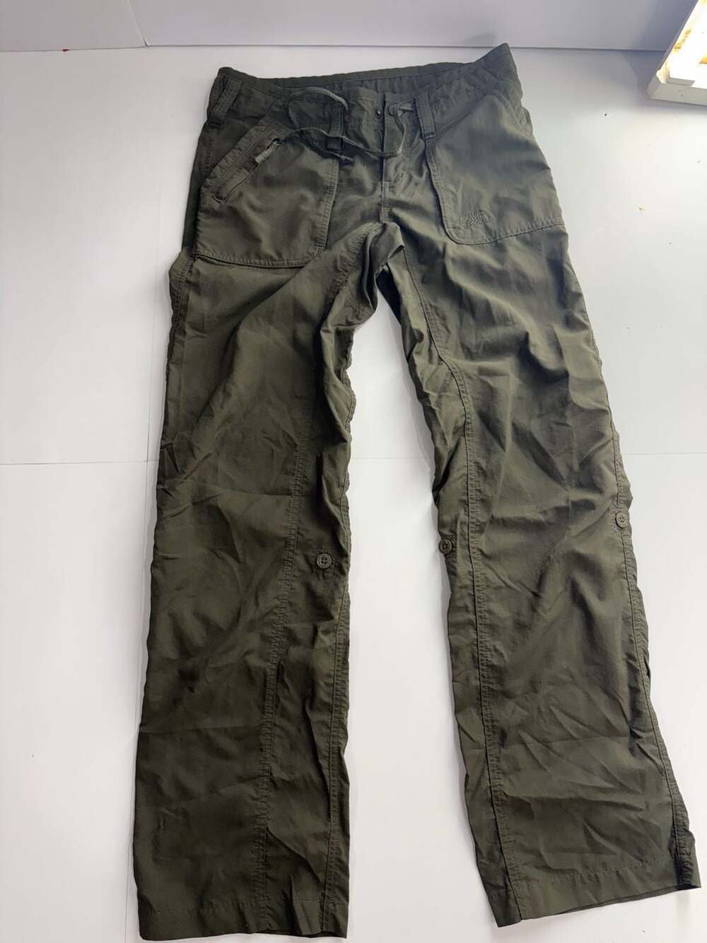 The North Face Women's Green Hiking Utility Cargo Drawstring Pants Size 2